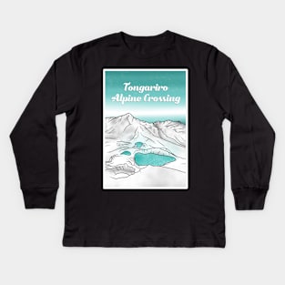 Tongariro Alpine Crossing Kids Long Sleeve T-Shirt